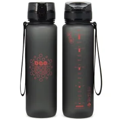 Ars Una: Tmavě šedá motivační láhev bez BPA 1000 ml obrázek 2