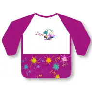 Ars Una: Voděodolná malířská zástěra s dlouhým rukávem - Pink Splash