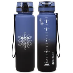Ars Una: motivační láhev na vodu, bez BPA, s barevným přechodem, matná - 1000 ml - Stormy Night obrázek 2
