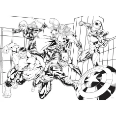 Avengers 2 v 1, 48dílné puzzle a omalovánka 35x25 cm - Lisciani obrázek 2