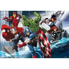 Avengers: Hrdinové 2 v 1, puzzle s 60 dílky a omalovánka 50x35 cm – Lisciani obrázek 2