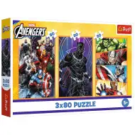 Avengers akční den 3x80dílné puzzle - Trefl