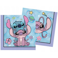 Balení 20 ks dvouvrstvých papírových ubrousků Disney Stitch a Angel