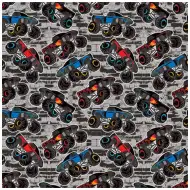 Balenicí papír s motivem Monster Truck, 100x70 cm