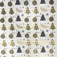 Balicí papír se zlatými ozdobnými koulemi 200x70 cm