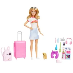 Barbie®: Dobrodružství v domě snů cestovní Barbie panenka s doplňky - Mattel obrázek 3