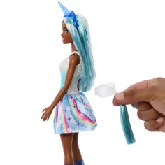 Barbie Dreamtopia: Panenka jednorožec v modrých duhových šatech - Mattel obrázek 4
