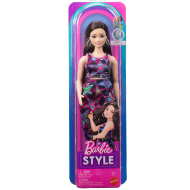 Barbie Fashionista Přítelkyně stylová módní panenka v šatech s hvězdným vzorem - Mattel