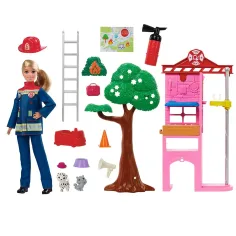 Barbie: Hasičská stanice herní set - Mattel obrázek 5