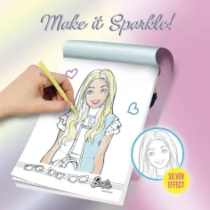 Barbie Udělej to třpytivé! Třpytivý kreslicí blok - Lisciani obrázek 2