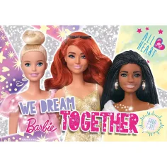 Barbie kamarádky 60dílné třpytivé puzzle 50x35 cm - Lisciani obrázek 2