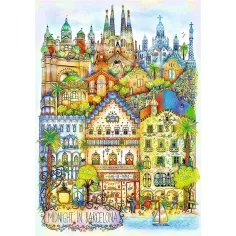 Barcelona o půlnoci 1000dílné prémiové plus kvalitní puzzle - Trefl obrázek 2