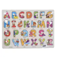 Barevná dřevěná hra s velkými písmeny