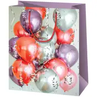Barevné balónky střední dárková taška 18x10x23cm