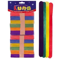 Barevné dřevěné tyčinky 114mm 100ks