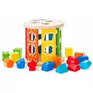 Barevný dřevěný tvarový sorter - Woodyland