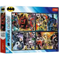 Batman: Hrdinové a padouši Gothamu 4x250dílné puzzle - Trefl
