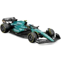 Bburago: Aston Martin AMR23 F1 závodní auto kovový model 1/43 (Fernando Alonso #14, varianta s helmou) obrázek 2