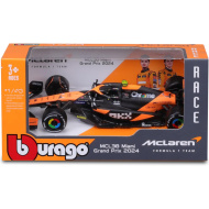 Bburago: McLaren Racing MCL38 (2024) F1 závodní vůz, kovový model auta 1/43 (Lando Norris #4)