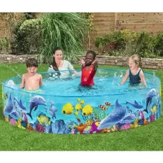 Bestway: Fill N Fun™ Odyssey dětský bazén s pevnými stěnami s mořským motivem Ø 244 x 46 cm obrázek 2