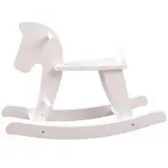 Bílý dřevěný houpací kůň - Woodyland