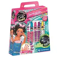 Bláznivý Chic: Sada na zdobení nehtů s fluoreskujícími nálepkami a doplňky - Clementoni