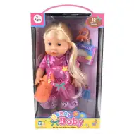 Blonďaté miminko s dudlíkem, doplňky a zvukem