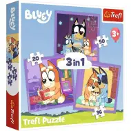 Bluey 3 v 1 20-36-50dílné puzzle - Trefl