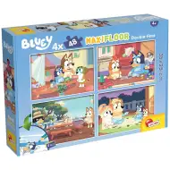 Bluey a přátelé 2 v 1 4x48dílné maxi podlahové puzzle a omalovánky 35x25 cm - Lisciani