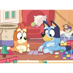 Bluey a přátelé 2 v 1 4x48dílné maxi podlahové puzzle a omalovánky 35x25 cm - Lisciani obrázek 3
