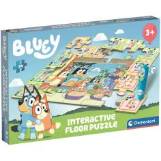 Bluey a přátelé interaktivní 24dílné podlahové puzzle - Clementoni