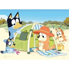 Bluey na dovolené 2 v 1 24dílné Eco maxi puzzle a omalovánky 70x50 cm – Lisciani obrázek 2