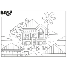Bluey pohádkový večer 2 v 1, 24dílné puzzle a omalovánka 35x25 cm - Lisciani obrázek 3