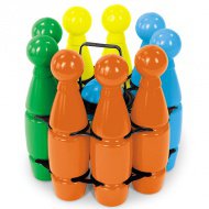 Bowlingová sada s 9 kuželkami a 2 koulemi o průměru 25 cm