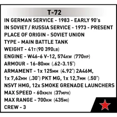 COBI: Ozbrojené síly T-72 (Východní Německo/Sovětský svaz) stavebnice tanku (2625) obrázek 7
