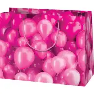 Cardex: Velká dárková taška s růžovými balónky 26x13x33cm