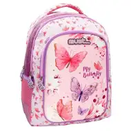 Černý Motýl 3-komorový 3D školní batoh, batoh 32x18x43cm