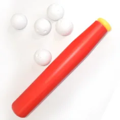 Červená plastová baseballová sada s pálkou a míčky 56 cm obrázek 3