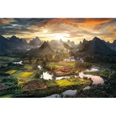 Čínská krajina HQC 2000dílné puzzle - Clementoni obrázek 2