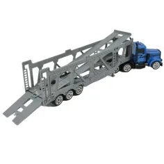 City Truck: Modrý autotransportér s červeným nákladním autem 22cm obrázek 4