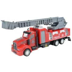 City Truck: Přestavitelný hasičský nákladní vůz s koly a značkami 19cm obrázek 4