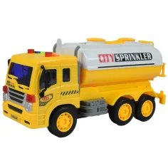 City Truck: Žlutý nákladní automobil s cisternou se světlem a zvukem 1/18 obrázek 2