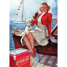 Coca-Cola Přestávka na pláži 1000dílné Premium plus quality puzzle - Trefl obrázek 2
