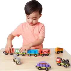 Dřevěná vlaková sada 8 dílná - Melissa & Doug obrázek 2