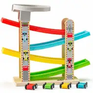 Dálnice set s čtyřmi malými auty - hračka Woodyland