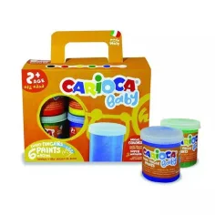 Dětská sada prstových barev, různé barvy, 6×80 ml - Carioca