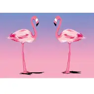 Diamantové malování: Sada na malování diamanty s motivem plameňáků 10x15 cm