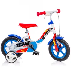 Dino Sport modro-bílo-červené dětské kolo ve velikosti 10 - kolo Dino Bikes