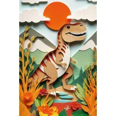 Dinosauří říše Dobrodružství T-Rexe 160dílné puzzle - Trefl obrázek 2