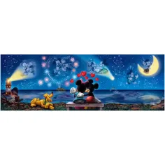 Disney+ - Mickey a Minnie kouzelná noc 1000dílné panoramatické puzzle s plakátem - Clementoni obrázek 2
